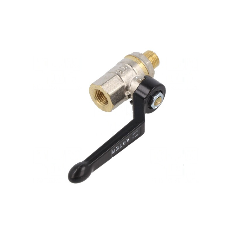 Supapă cu bilă din alamă nichelată - 8mm, 15-90°C | Electronic-mag.ro | Componente Electronice