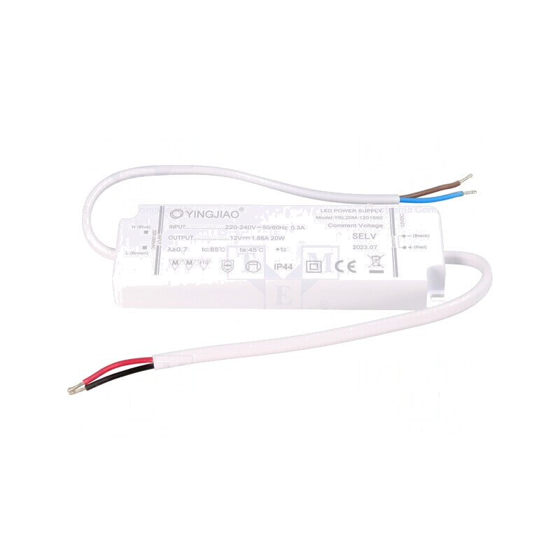 Alimentator LED 20W 12VDC 1,67A 220÷240VAC IP44 | Electronic-mag.ro | Componente Electronice