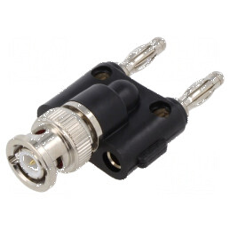 Adaptor banană-BNC x2, 3A 56,1mm | Electronic-mag.ro | Componente Electronice