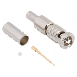 Conector BNC tată drept 75Ω pe cablu PTFE | Electronic-mag.ro | Componente Electronice