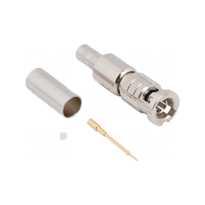 Conector BNC tată drept 75Ω pe cablu PTFE | Electronic-mag.ro | Componente Electronice