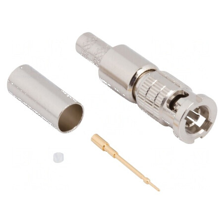 Conector BNC tată drept 75Ω pe cablu PTFE | Electronic-mag.ro | Componente Electronice