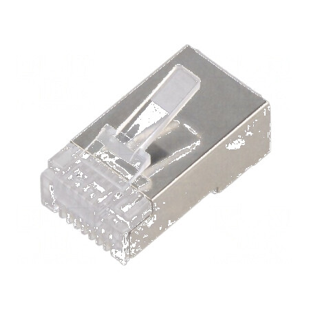 Conector RJ45 Cat 5e 8p8c pe cablu IDC | Electronic-mag.ro | Componente Electronice