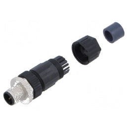 Conector M12 mufă tată drept terminal IP67 - Conector M12 pentru aplicații industriale | Electronic-mag.ro | Componente Electronice