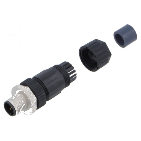 Conector M12 mufă tată drept terminal IP67 - Conector M12 pentru aplicații industriale | Electronic-mag.ro | Componente Electronice