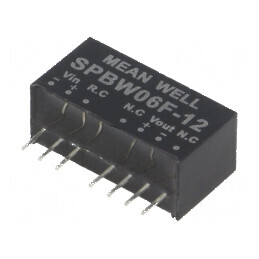 Convertor DC/DC 6W 9-36V la 12VDC 0-500mA SIP8 - Convertor de tensiune 6W 9-36V la 12V 500mA | Electronic-mag.ro | Componente Electronice