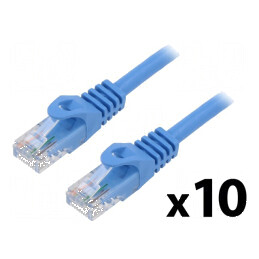 Patch cord U/UTP 6 litat CCA PVC albastru 3m 26AWG Fire: 8 | Electronic-mag.ro | Componente Electronice