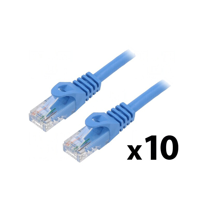 Patch cord U/UTP 6 litat CCA PVC albastru 3m 26AWG Fire: 8 | Electronic-mag.ro | Componente Electronice