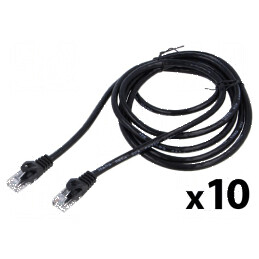 Patch cord UTP negru 3m 26AWG | Electronic-mag.ro | Componente Electronice
