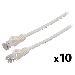 Patch cord U/UTP 6 litat CCA PVC alb 3m - Cablu de rețea UTP alb 3m | Electronic-mag.ro | Componente Electronice