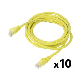 Patch cord galben U/UTP 3m | Electronic-mag.ro | Componente Electronice