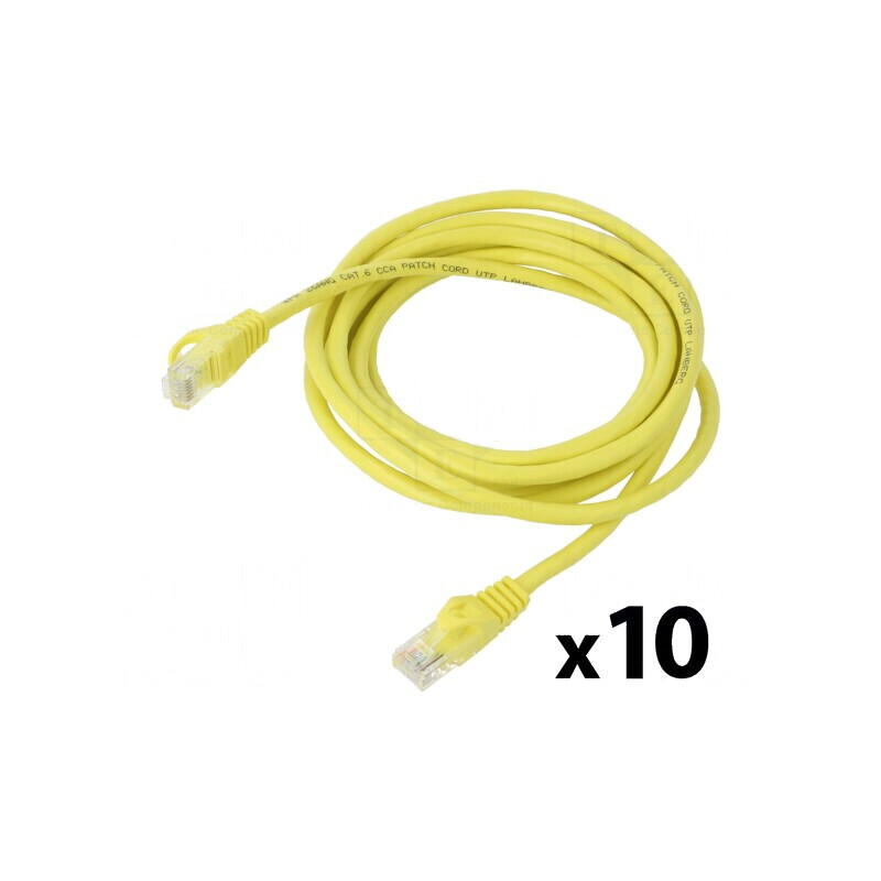 Patch cord galben U/UTP 3m | Electronic-mag.ro | Componente Electronice