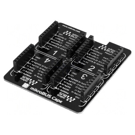 Placă prototip Conectori de extensie: 4 256kbEEPROM - Placă prototip cu conectori de extensie | Electronic-mag.ro | Componente Electronice