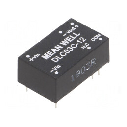 Convertor DC/DC 3W 36-75V la 12V/-12V THT | Electronic-mag.ro | Componente Electronice