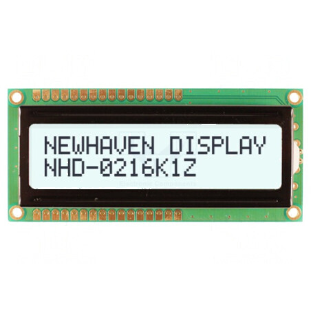 Afișaj LCD alfanumeric FSTN Positive 16x2 alb 80x36x13,5mm | Electronic-mag.ro | Componente Electronice