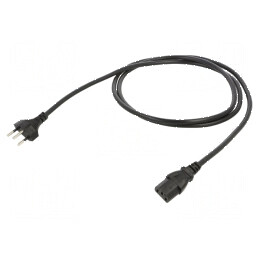 Cablu de alimentare IEC C13 1,8m negru | Electronic-mag.ro | Componente Electronice
