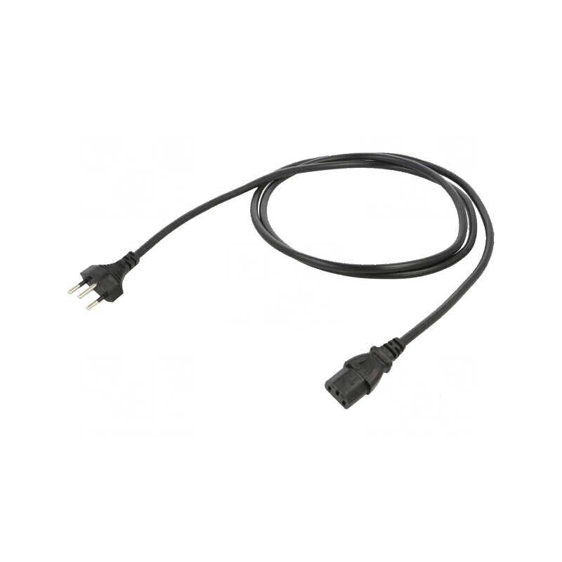 Cablu de alimentare IEC C13 1,8m negru | Electronic-mag.ro | Componente Electronice