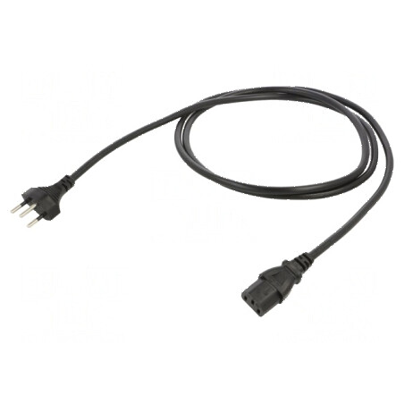 Cablu de alimentare IEC C13 1,8m negru | Electronic-mag.ro | Componente Electronice