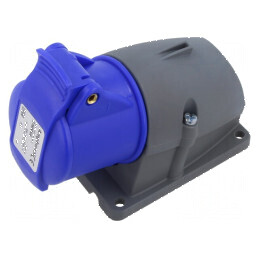 Conector AC trifazat 16A 250VAC IP44 | Electronic-mag.ro | Componente Electronice