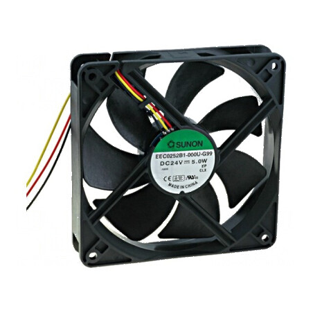 Ventilator DC axial 24VDC 120x120x25mm 183,83m3/h 44,5dBA | Electronic-mag.ro | Componente Electronice