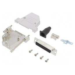 Adaptor D-Sub PIN: 25 mamă în unghi 45° - gold flash | Electronic-mag.ro | Componente Electronice