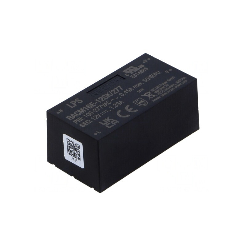 Convertor AC/DC 16W 12VDC 1,33A | Electronic-mag.ro | Componente Electronice