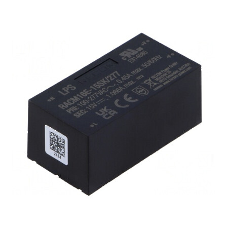 Convertor AC/DC 16W 85÷305VAC Uieş: 15VDC Iieş: 1066mA 85% - Sursa de alimentare universala | Electronic-mag.ro | Componente Electronice