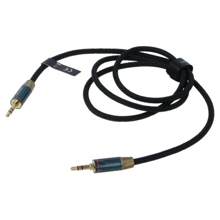 Cablu Jack 3,5mm mufă, din ambele părţi 1m - Placare aurit | Electronic-mag.ro | Componente Electronice