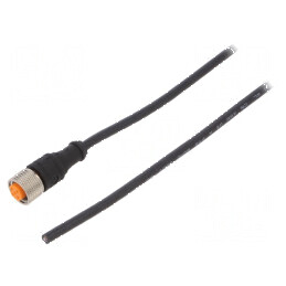 Cablu de conectare M12 PIN: 4 drept 2m 250VAC 4A | Electronic-mag.ro | Componente Electronice