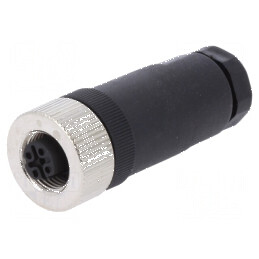 Conector Ethernet M12 PIN 4 Mama | Electronic-mag.ro | Componente Electronice