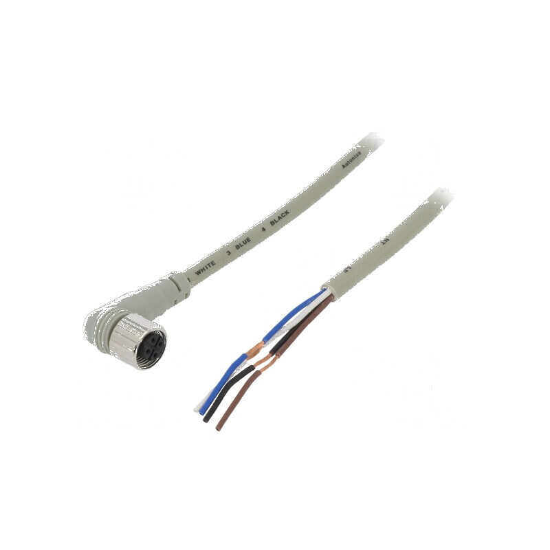 Cablu de conectare M12 PIN: 4 în unghi 2m mufă CL mamă - Cablu de conectare M12 PIN: 4 în unghi 2m | Electronic-mag.ro | Componente Electronice