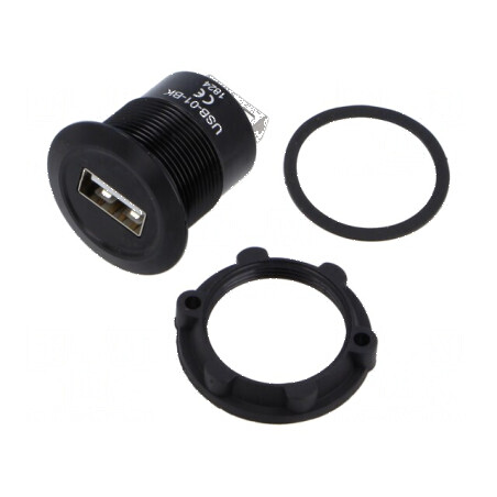 Adaptor USB A soclu, USB 2.0 Filet: M22 | Electronic-mag.ro | Componente Electronice