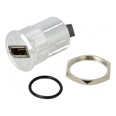 Adaptor pentru montare pe panou cu piuliță din spate - Filet M25 | Electronic-mag.ro | Componente Electronice