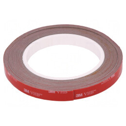Bandă de fixare acrilică gri 12mm x 5,5m | Electronic-mag.ro | Componente Electronice