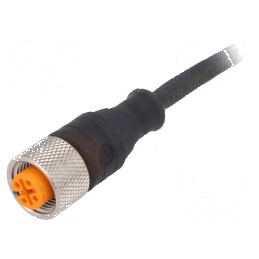 Cablu de conectare M12 PIN: 4 drept 2m - 250VAC 4A RKT | Electronic-mag.ro | Componente Electronice