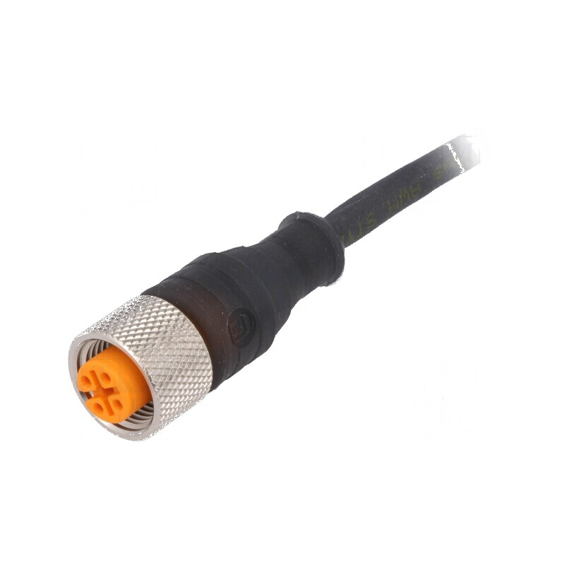 Cablu de conectare M12 PIN: 4 drept 2m - 250VAC 4A RKT | Electronic-mag.ro | Componente Electronice