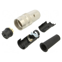 Conector M16 mufă mamă lipire pe cablu 3A 32V | Electronic-mag.ro | Componente Electronice