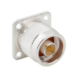 Conector N soclu tată drept aurit | Electronic-mag.ro | Componente Electronice