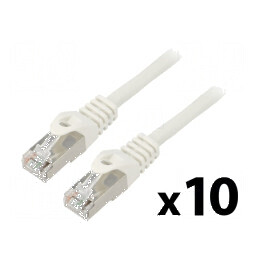 Patch cord F/UTP 6 litat CCA PVC alb 2m 26AWG - Set de 10 bucăți | Electronic-mag.ro | Componente Electronice