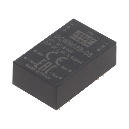 Convertor DC/DC 3W 18-36V la 5V/-5V DIP24 | Electronic-mag.ro | Componente Electronice