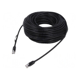 Patch cord U/UTP 6 litat CCA PVC negru 35m 26AWG | Electronic-mag.ro | Componente Electronice