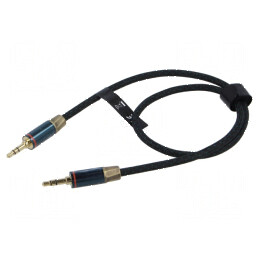 Cablu Jack 3,5mm mufă, din ambele părţi 0,5m aurit | Electronic-mag.ro | Componente Electronice