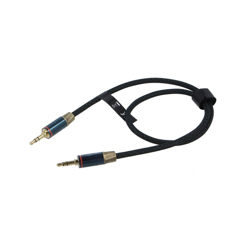 Cablu Jack 3,5mm mufă, din ambele părţi 0,5m aurit | Electronic-mag.ro | Componente Electronice