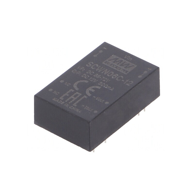 Adaptor DC/DC 6W 36-72V la 12VDC 500mA DIP24 | Electronic-mag.ro | Componente Electronice