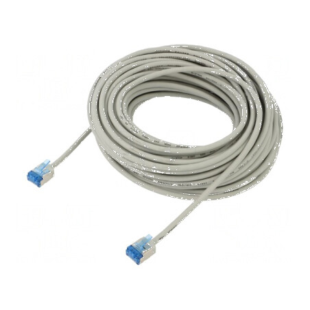 Patch cord U/FTP 6a litat Cu LSZH gri 15m | Electronic-mag.ro | Componente Electronice