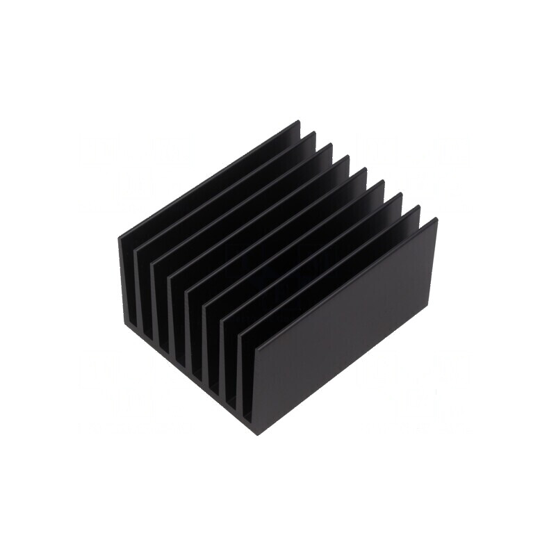 Radiator extrudat cu aripioare universale neagră - L: 75mm | Electronic-mag.ro | Componente Electronice