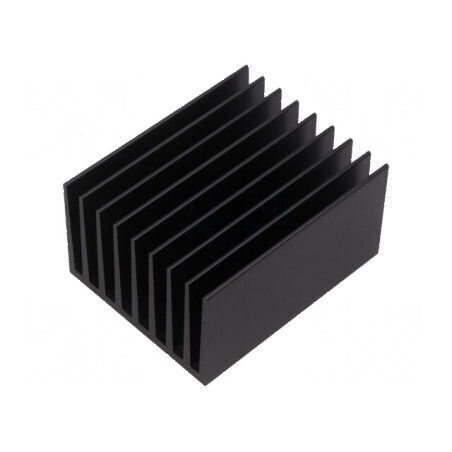 Radiator extrudat cu aripioare universale neagră - L: 75mm | Electronic-mag.ro | Componente Electronice