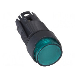 Comutator acţionat prin apăsare verde 16mm | Electronic-mag.ro | Componente Electronice