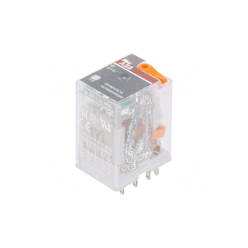 Releu electromagnetic 4PDT Ubobină 12VAC Icontacte max 6A | Electronic-mag.ro | Componente Electronice