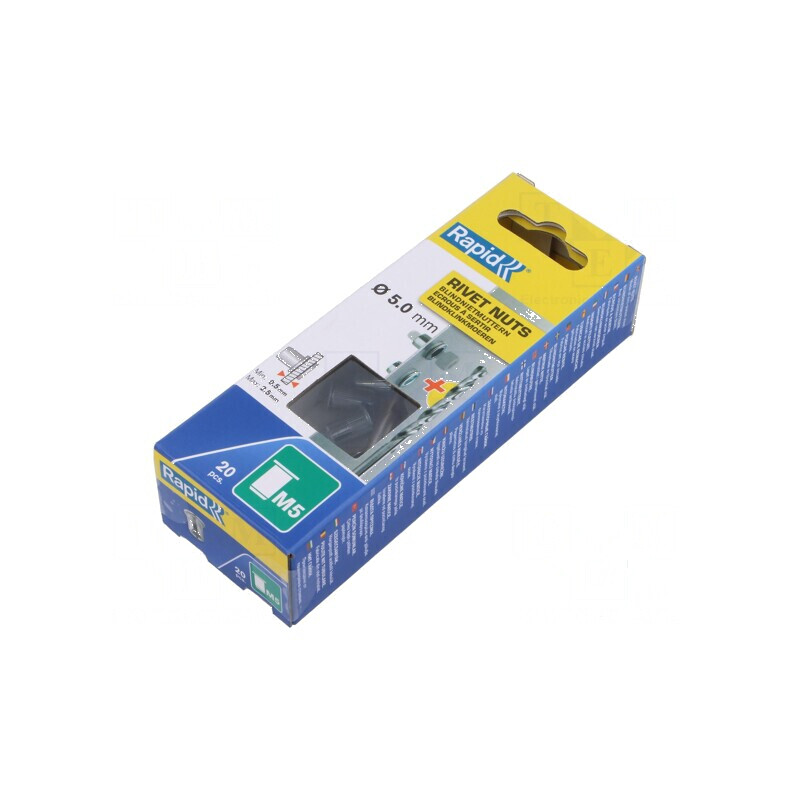 Kit de piulițe nit M5 din oțel, cap plat, 20 bucăți, cu burghiu | Electronic-mag.ro | Componente Electronice